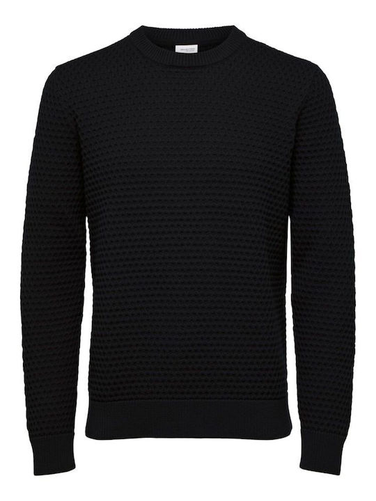 Selected Herren Langarm-Pullover Schwarz