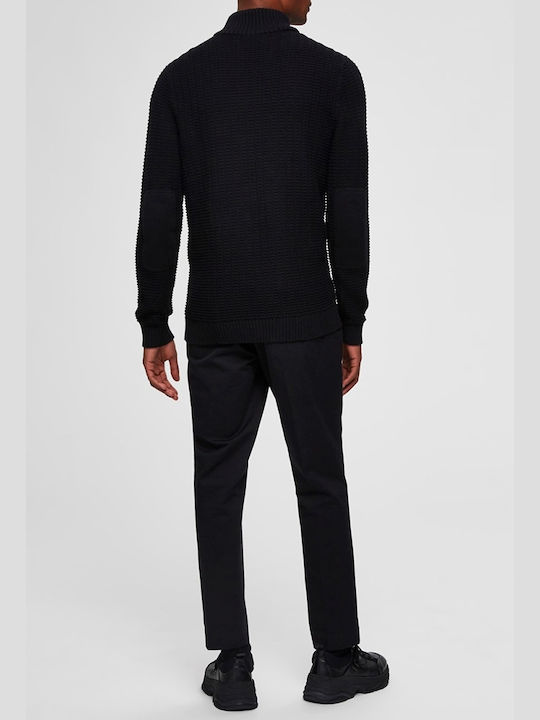 Selected NECK Men's Long Sleeve Sweater Turtleneck Black