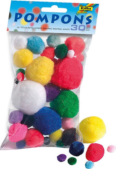 Folia Pom Pom Craft with Diameter 1mm Set of 30pcs