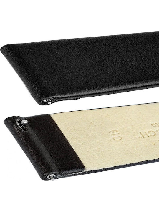 Hirsch Toronto Leather Strap Black 14mm
