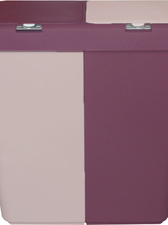 Καλάθι Απλύτων Πλαστικό 80lt με Καπάκι 54x34.5x57cm Μωβ