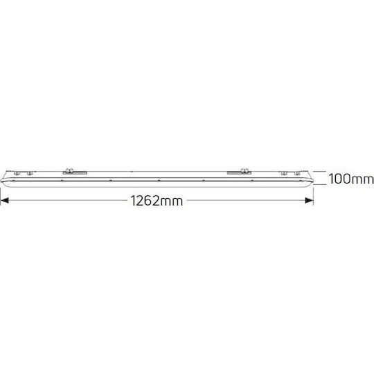 Geyer Осветително тяло За външна употреба с 2 места за LED лампи T8 120бр