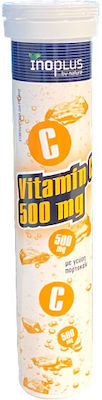 Ino Plus Vitamin C Vitamin für Unterstützung des Immunsystems 500mg Orange 20 Registerkarten