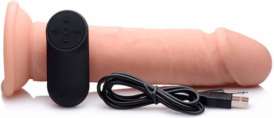 Curve Toys Realistic Vibrator with Remote Control 21.5cm Skin