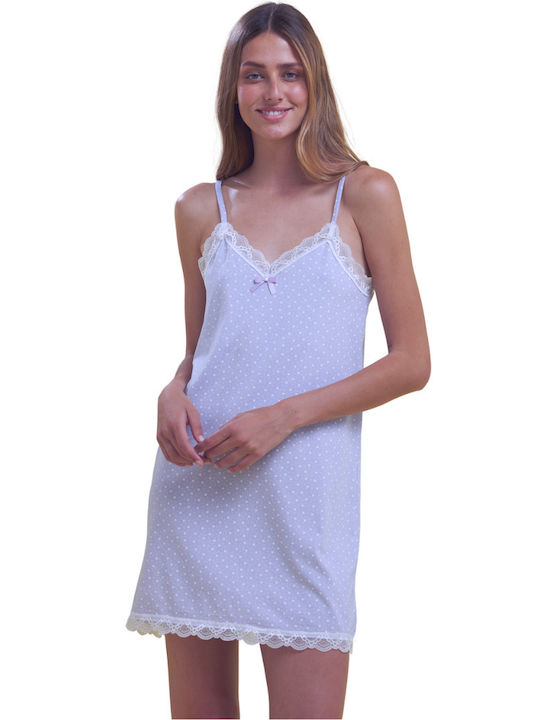 Noidinotte Summer Cotton Women's Nightdress Blue