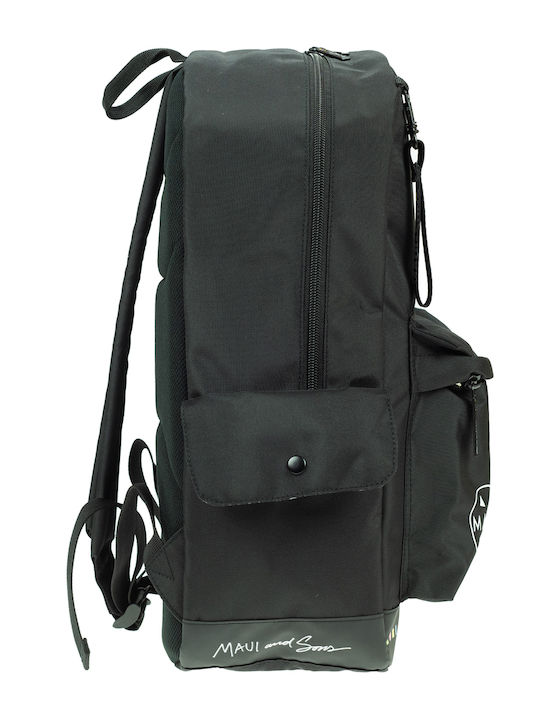 Maui & Sons Schulranzen Rucksack Junior High-High School in Schwarz Farbe