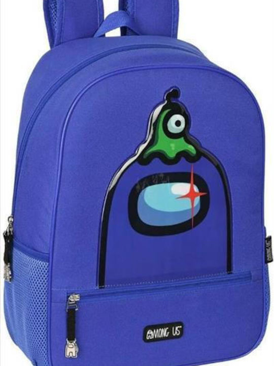 Graffiti Among Us School Bag Backpack Elementary, Elementary in Blue color