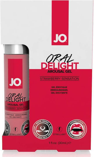 System Jo Oral Delight Διεγερτικό Gel με Άρωμα Strawberry 30ml