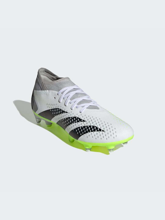 Adidas Predator Accuracy.3 SG Χαμηλά Ποδοσφαιρικά Παπούτσια με Τάπες Cloud White / Core Black / Lucid Lemon