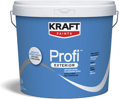 Kraft Profi Exterior Plastic Acrilyc Paint for Exterior Use White 9lt