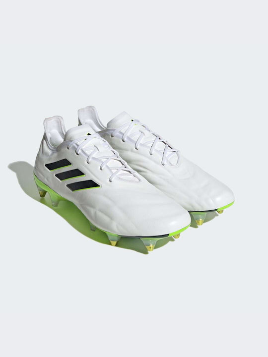 Adidas Pure II.1 SG Scăzut Pantofi de fotbal cu clești Cloud White / Core Black / Lucid Lemon