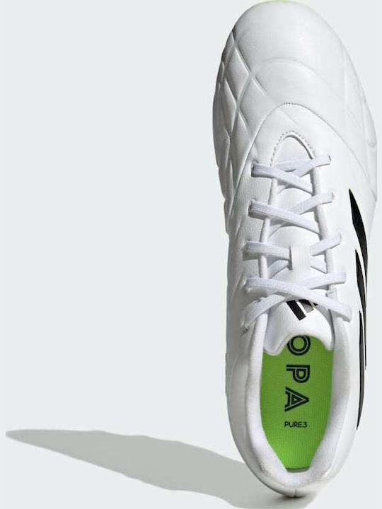 adidas Copa Pure.3 Football Shoes with Cleats Cloud White / Core Black / Lucid Lemon