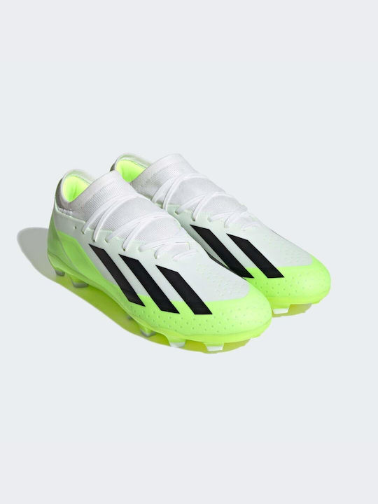 Adidas X Crazyfast.3 MG Χαμηλά Ποδοσφαιρικά Παπούτσια με Τάπες Cloud White / Core Black / Lucid Lemon