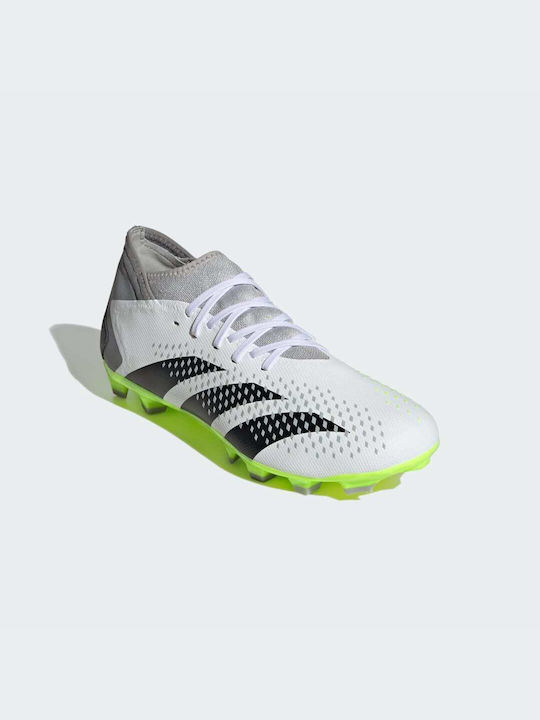 Adidas Predator Precision.3 MG Χαμηλά Ποδοσφαιρικά Παπούτσια με Τάπες Cloud White / Core Black / Lucid Lemon