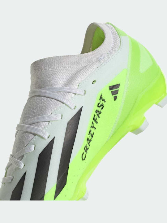adidas X Crazyfast.3 Football Shoes with Cleats Cloud White / Core Black / Lucid Lemon
