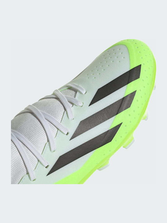 adidas X Crazyfast.3 Football Shoes with Cleats Cloud White / Core Black / Lucid Lemon