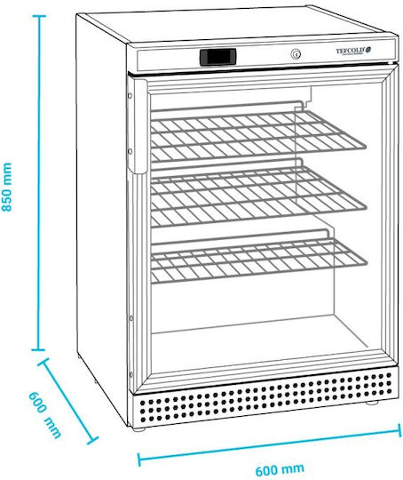 Tefcold UR200SG-I Ψυγείο Back Bar 130lt Μονόπορτο Υ85xΠ60xΒ60cm