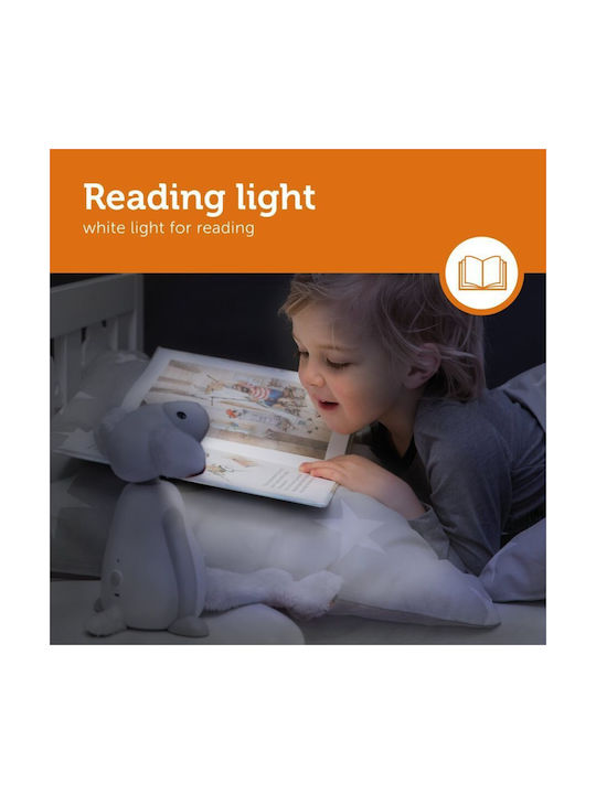 Zazu Led Kids Decorative Lamp Fin Gray