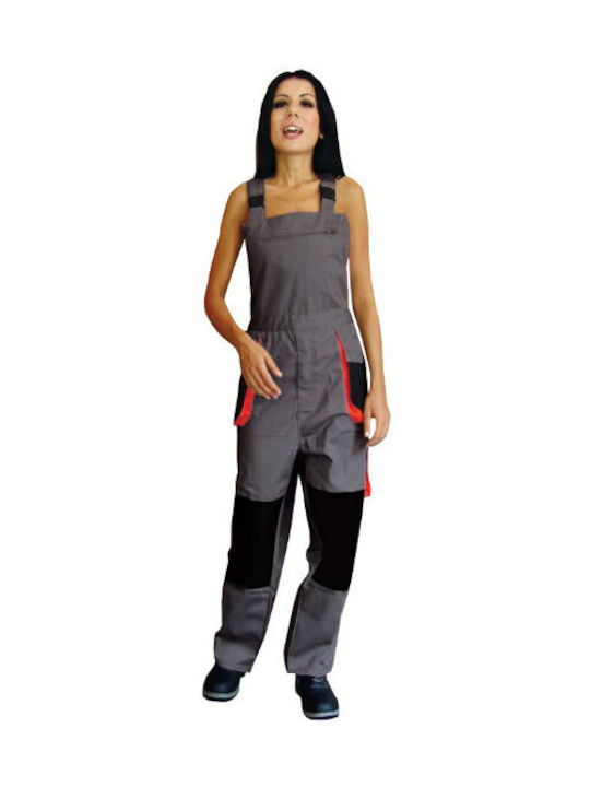 Fageo Work Coverall Dungarees Gray Γκρι - Πορτοκαλί