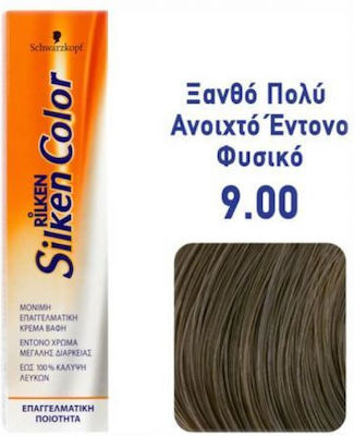 Schwarzkopf Silken Color 9.00 Ξανθό Πολύ Ανοιχτό Έντονο Φυσικό 60ml