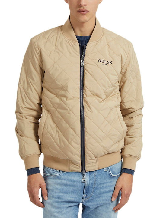 Guess M Men's Winter Bomber Jacket Waterproof and Windproof Blue