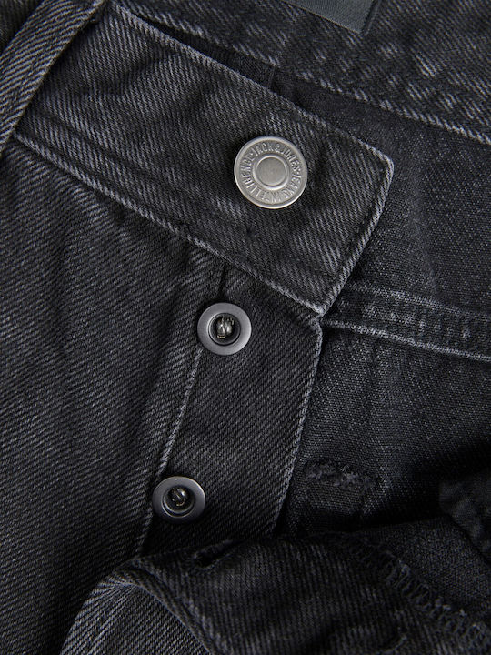 Frank Men's Cropped Jeans Pants With Slim Tapered Fit Black