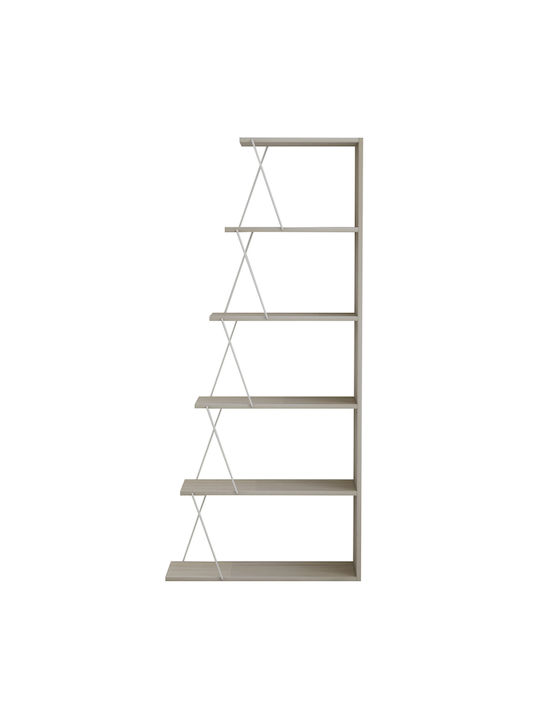 Βιβλιοθήκη Mini Tars Μπεζ 65x22x146εκ.