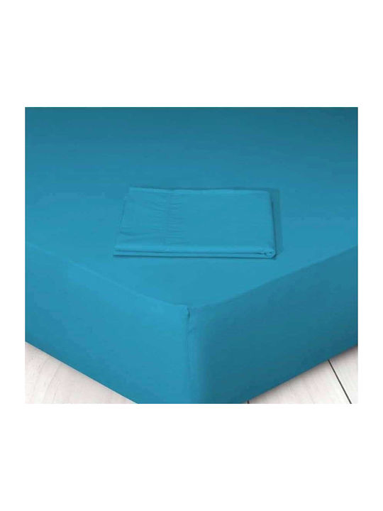 Marwa Sheet King Size with Elastic 180x200+25cm. 002 Petrol