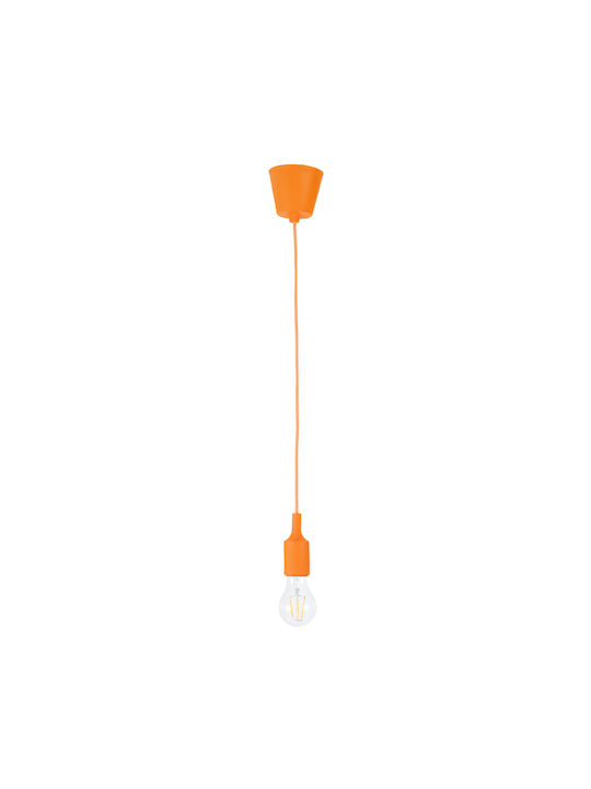 GloboStar Cablito Pendant Light Orange with Socket E27 4x110cm