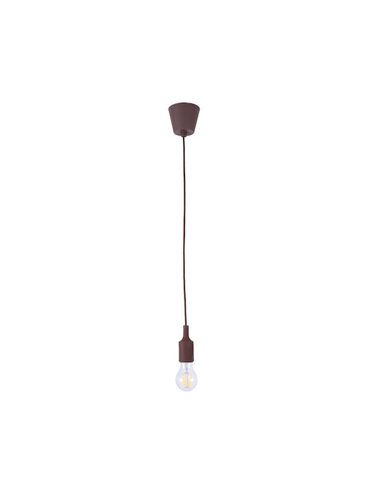 GloboStar Cablito Pendant Light Brown with Socket E27 4x110cm