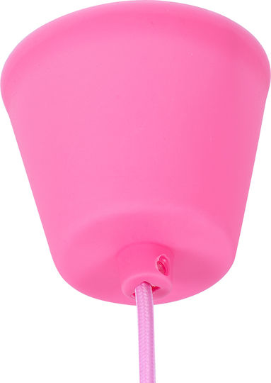 GloboStar Cablito Κρεμαστό Φωτιστικό Ροζ με Ντουί E27 4x110x110εκ.