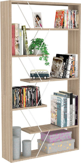 Bookcase Tars Sonoma - White 84x24x157cm