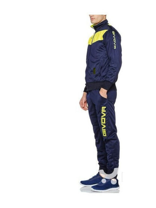 Visa Fluo Tracksuit Glossy with Elastic Navy Blue