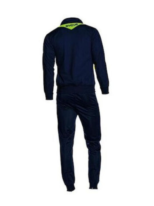 Visa Fluo Tracksuit Glossy with Elastic Navy Blue