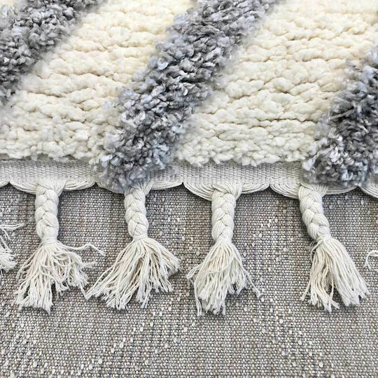 Koulis Carpets Thick Thick 826 Rug Rectangular Shaggy Grey - Cream