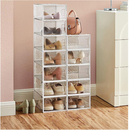 Songmics Пластмасов Калъф За Съхранение За Обувки / Дрехи 33.5x23x14см 12 Бройки
