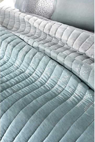 Guy Laroche Dotty Κουβερλί Υπέρδιπλο Aqua 220x240cm