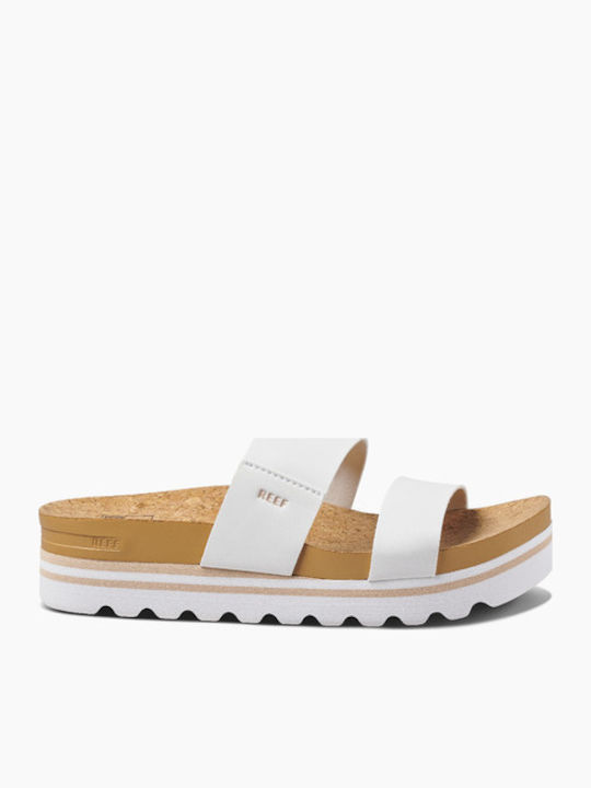 Cushion Flache Sandalen für Damen in Weiß Farbe