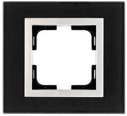 Eurolamp Switch Frame 1 Position in Black Color 152-10890