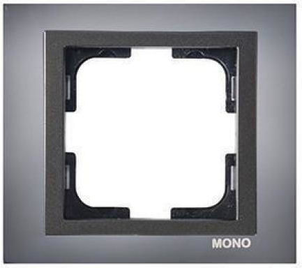Eurolamp Switch Frame 1 Position in Gray Color 152-10810
