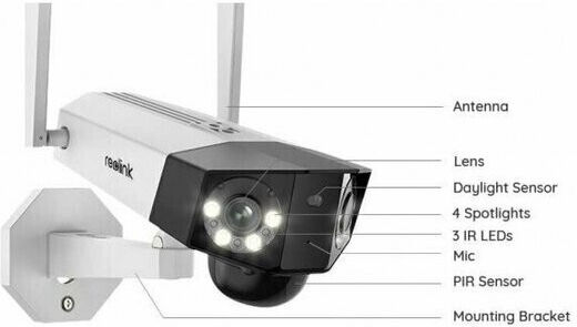 Reolink Duo 2 LTE IP Surveillance Camera 4G Full HD+ 6MP Waterproof Battery Powered with Two-Way Communication