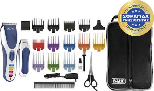 Wahl Professional Colorpro Cordless Combo Professional Hair Clipper Set White/Blue 9649-916