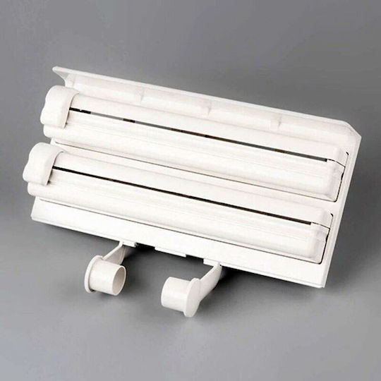 Wall Mounted Plastic Paper Towel Holder White 38x18x7cm 100281