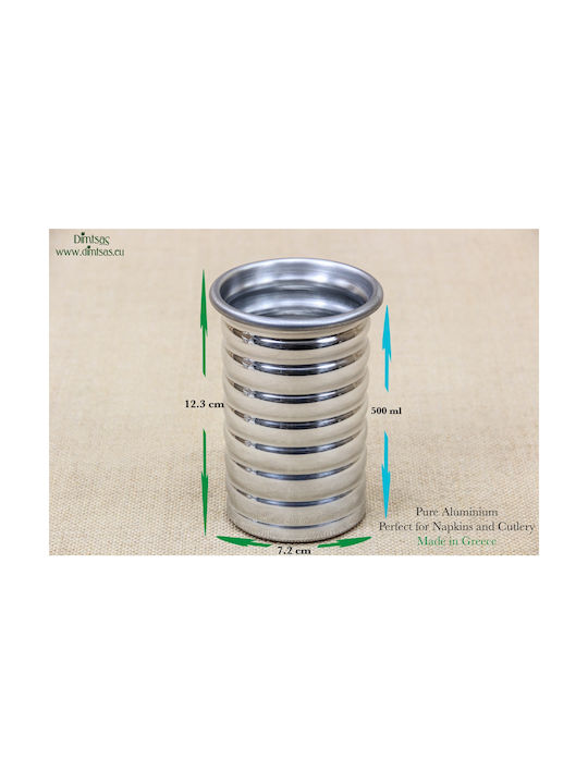 Metallic Napkin Holder Silver 7.2x7.2cm DISM0119