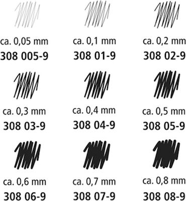 Staedtler Pigment Liner 308 Zeichenmarker 0.4mm Schwarz