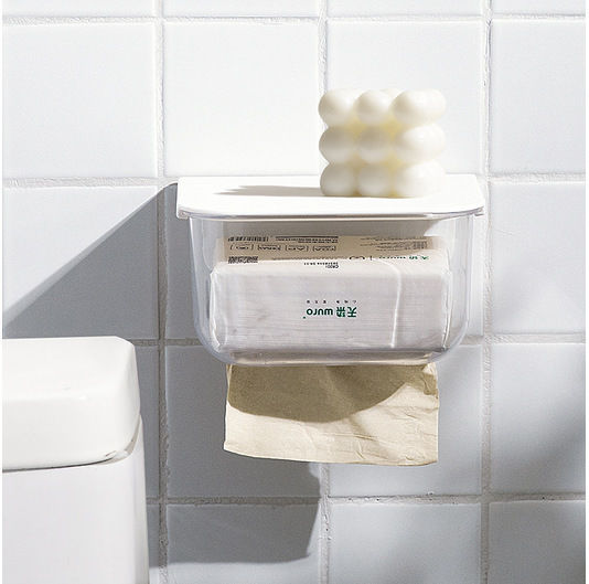 Dream House Store Plastic Tissue Holder Transparent 18.5x9.9x12.8cm 5201