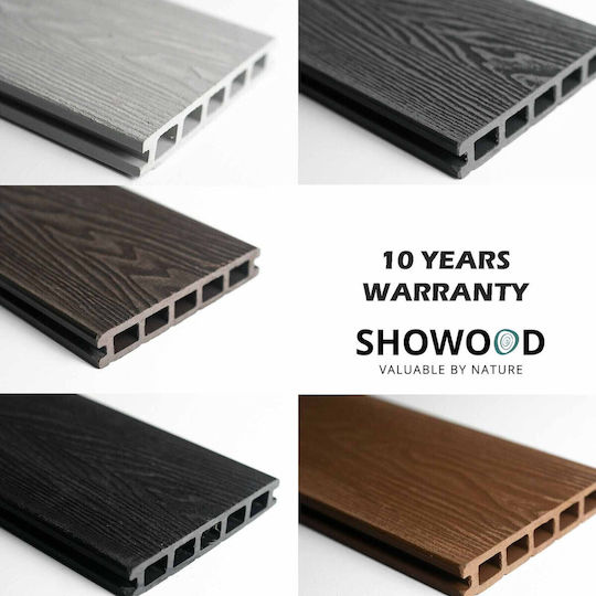 Showood WPC Plank for Garden Flooring Light Brown 360x15cm