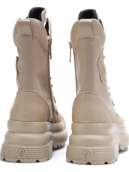 Ghete dama Ankle Boots Bej