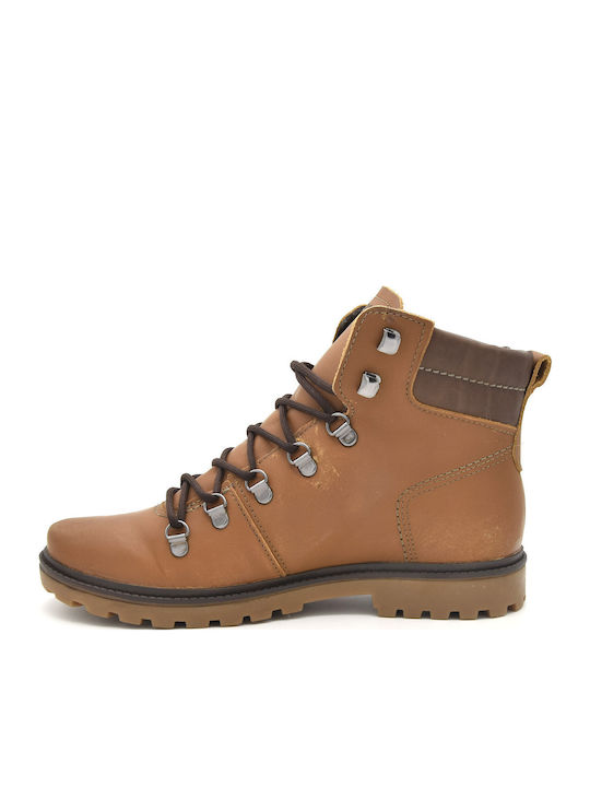 Leather Women's Ankle Boots Brown