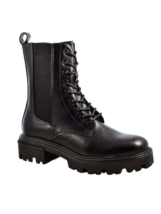 Yfantidis Women's Combat Boots Black